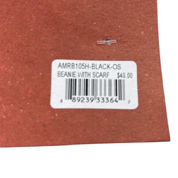 Reebok Cold Weather Beanie & Scarf Set Black Warm Lining‎ 100% Acrylic Yarn OS - Picture 5 of 9